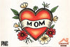 Mother's Day Heart Flowers Clipart Bundle