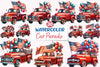 Memorial Day Car Parade Clipart Bundle
