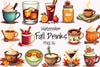 Fall Drinks Clipart Bundle