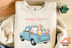 Easter Bunny Truck Clipart Bundle 7 - CraftNest - Digital Crafting and Art