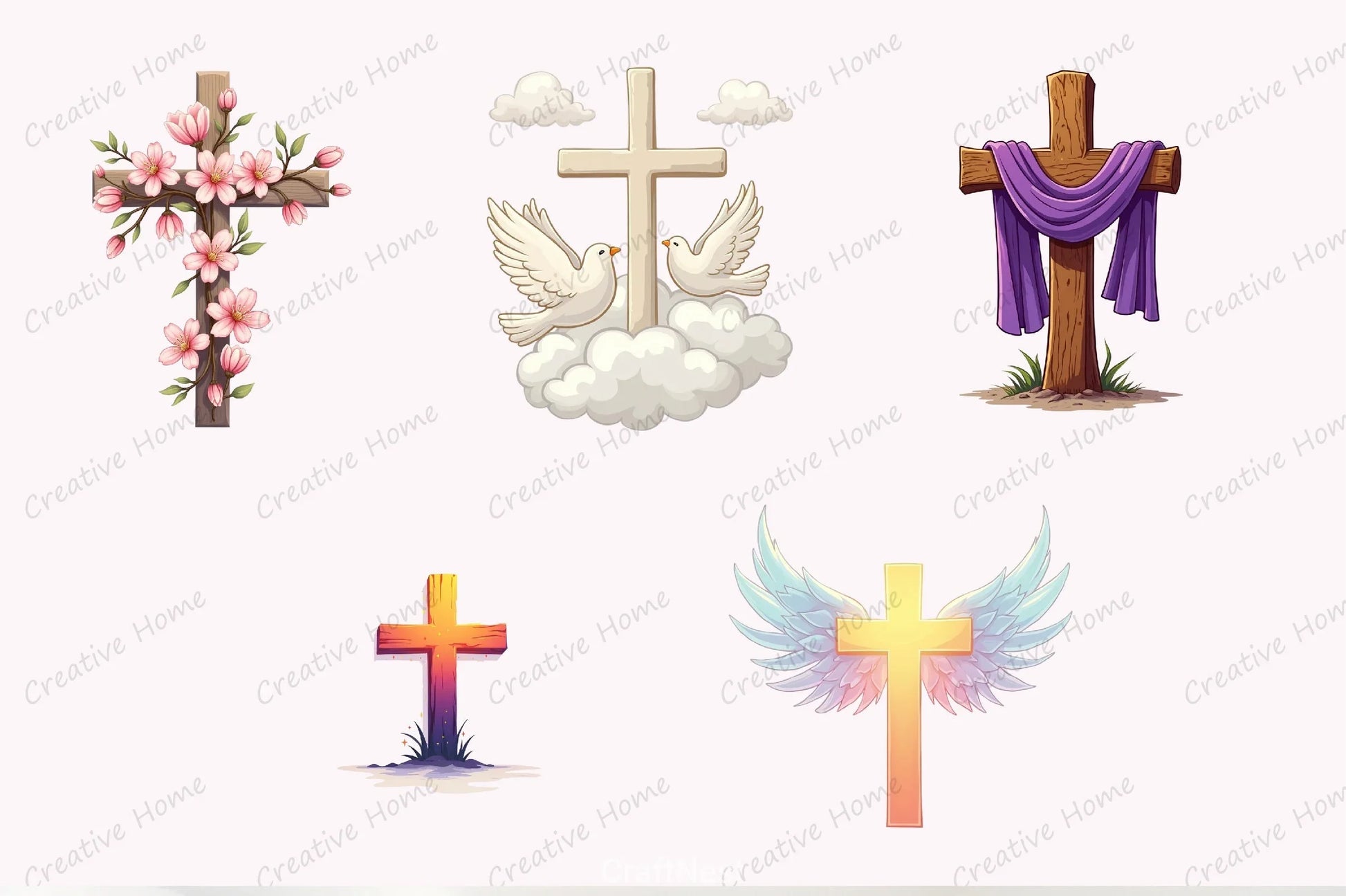Easter Cross Clipart Bundle - CraftNest - Digital Crafting and Art