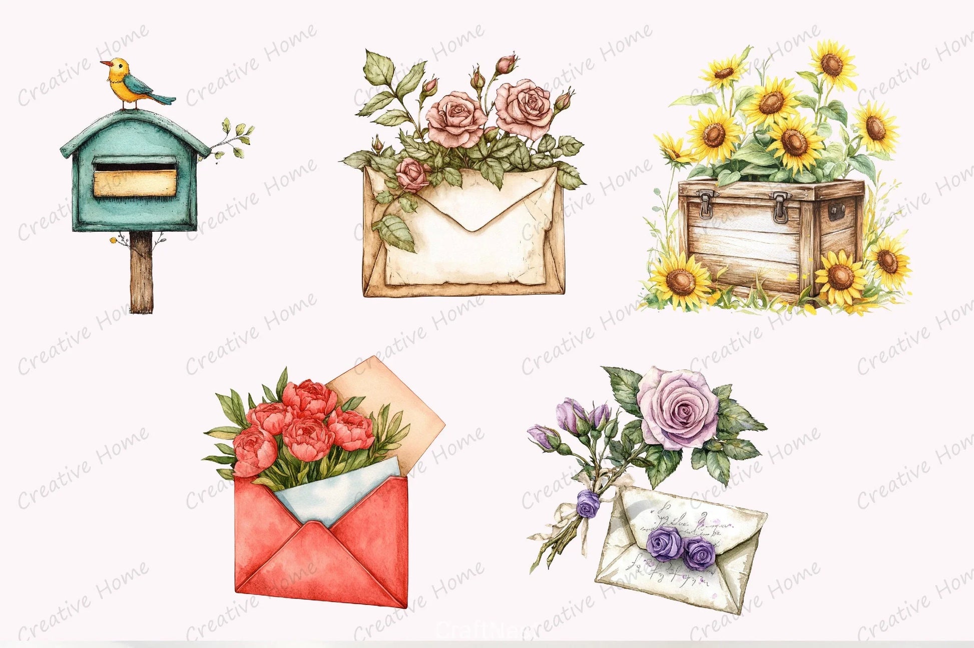 Bo√Æte Aux Lettres Clipart Bundle - CraftNest - Digital Crafting and Art
