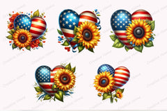 Sunflowers 4th of July Clipart Bundle 2 - CraftNest - Digital Crafting and Art
