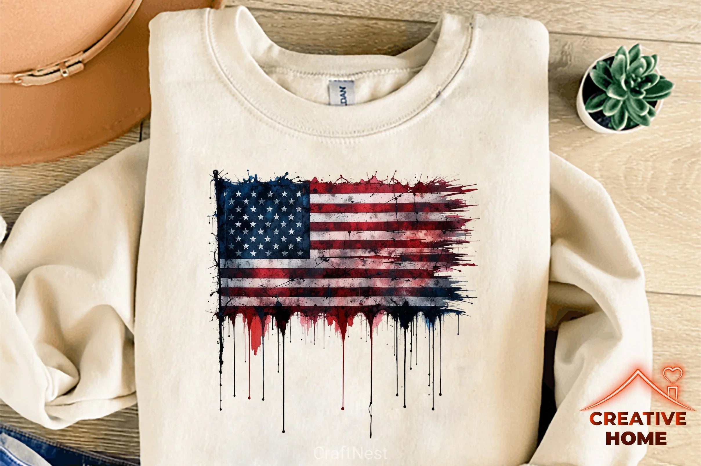 Gothic 4th July Flag Clipart Bundle - CraftNest - Digital Crafting and Art