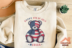 Patriotic Teddy Bear Clipart Bundle 1 - CraftNest - Digital Crafting and Art