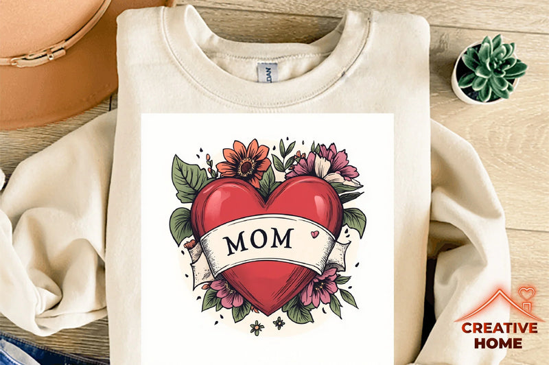 Mother's Day Heart Flowers Clipart Bundle 7 - CraftNest - Digital Crafting and Art