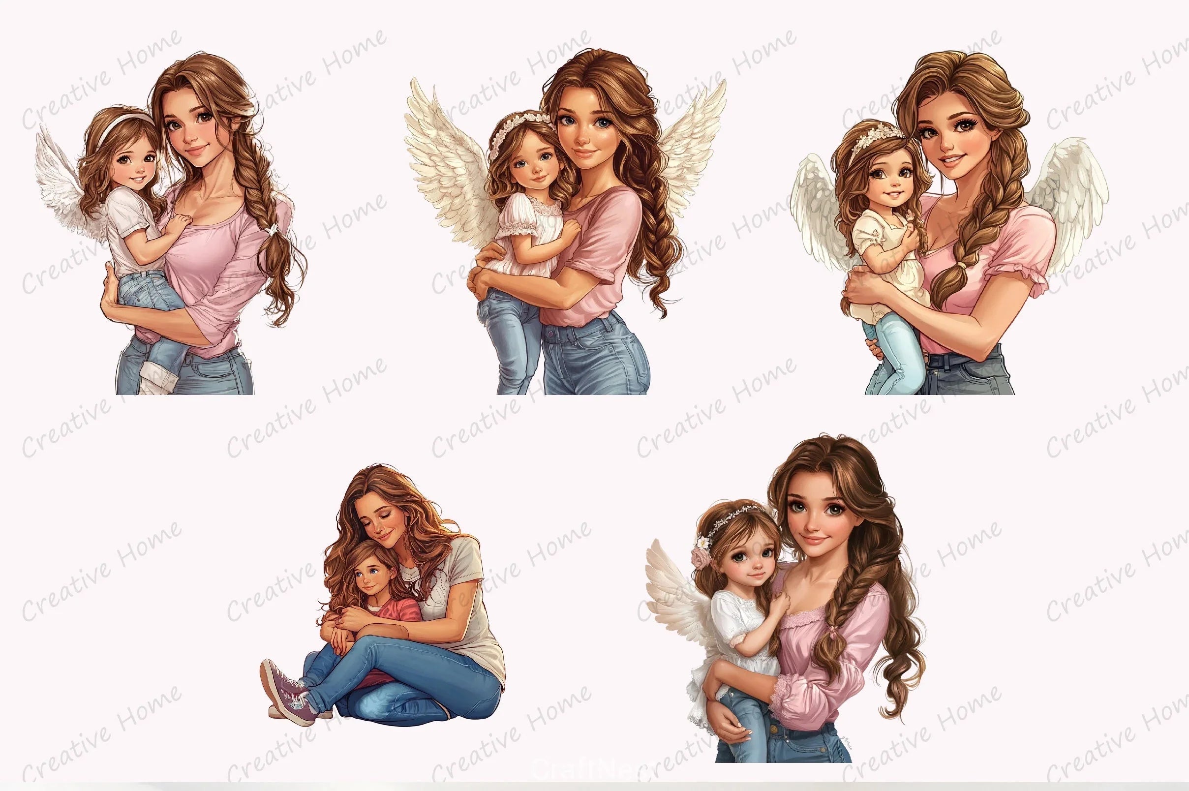 Mother's Day Hug Clipart Bundle - CraftNest - Digital Crafting and Art