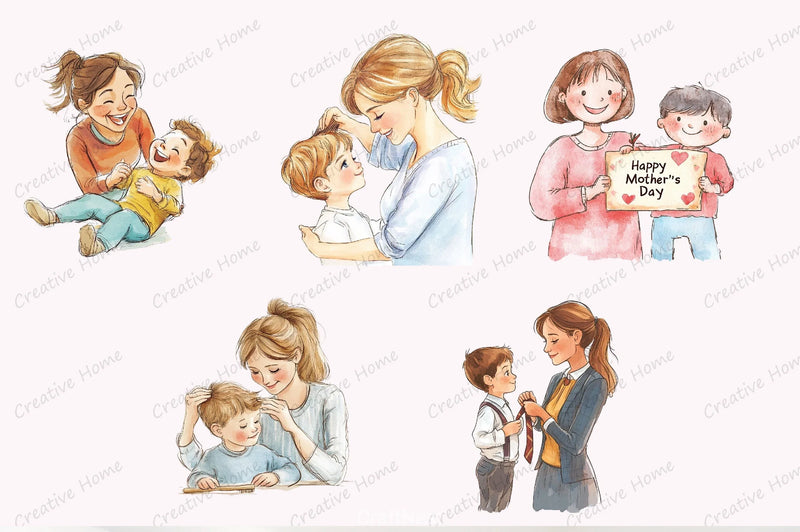 Mother's Day Son Clipart Bundle - CraftNest - Digital Crafting and Art