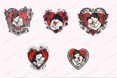 Mother & Child Heart Clipart Bundle - CraftNest - Digital Crafting and Art