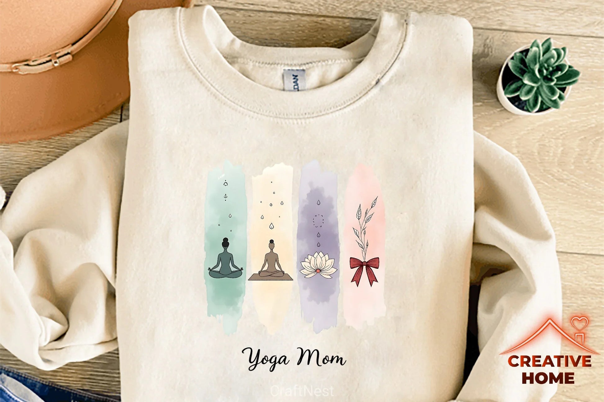 Yoga Mom Brushstrokes Clipart Bundle - CraftNest - Digital Crafting and Art