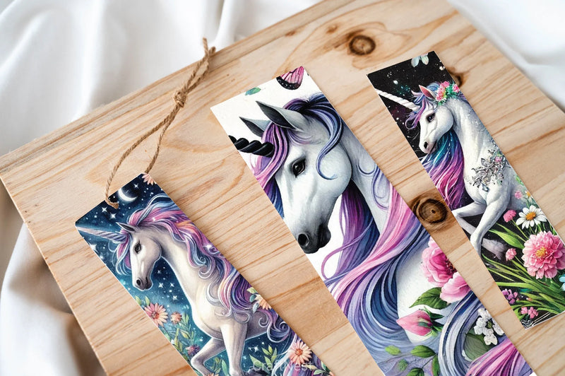 Fantasy Unicorn Bookmarks Journal - CraftNest - Digital Crafting and Art