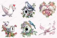 Spring Doves Clipart Bundle - CraftNest - Digital Crafting and Art