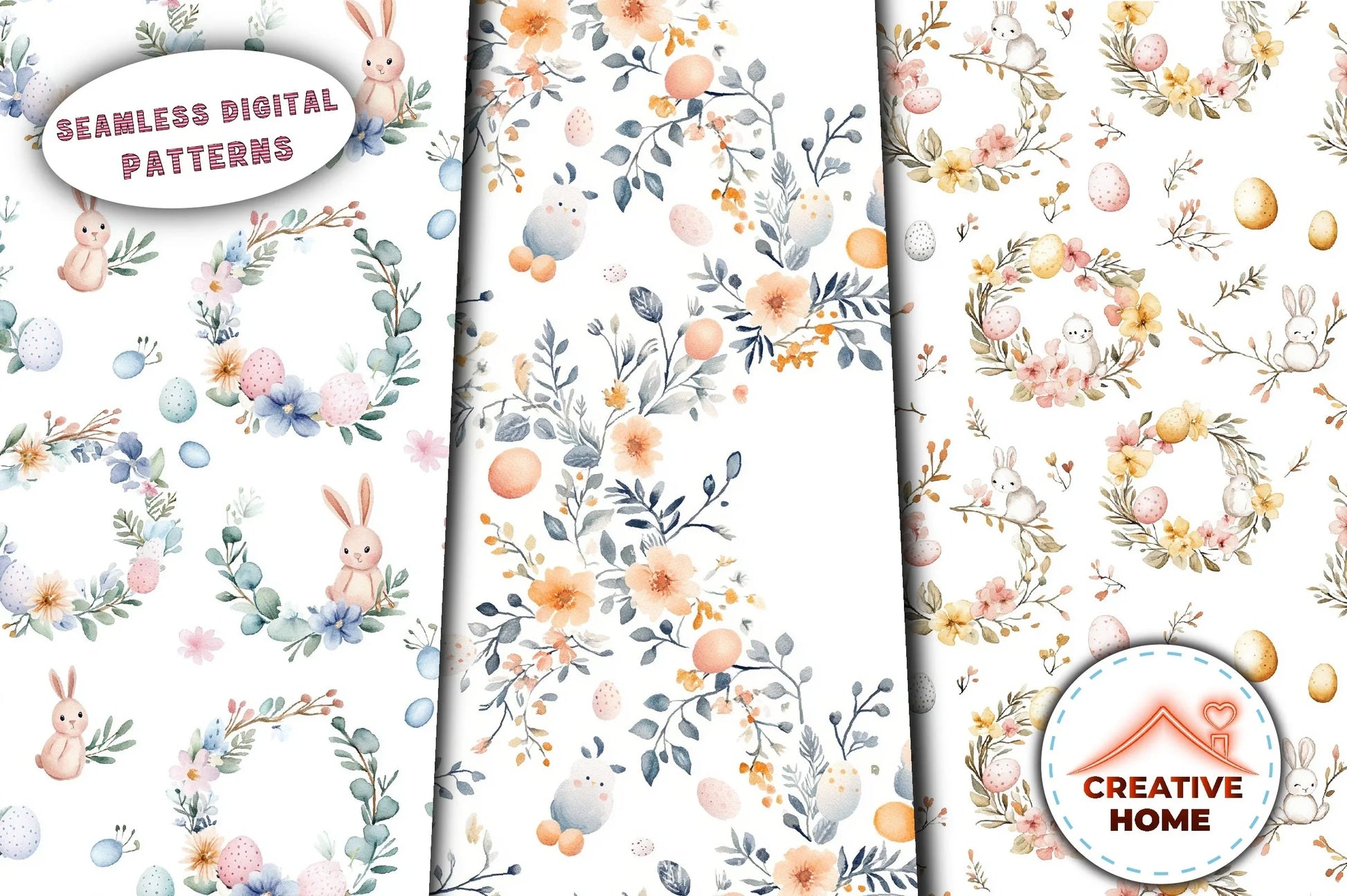 Easter Wreath Clipart Bundle - CraftNest - Digital Crafting and Art