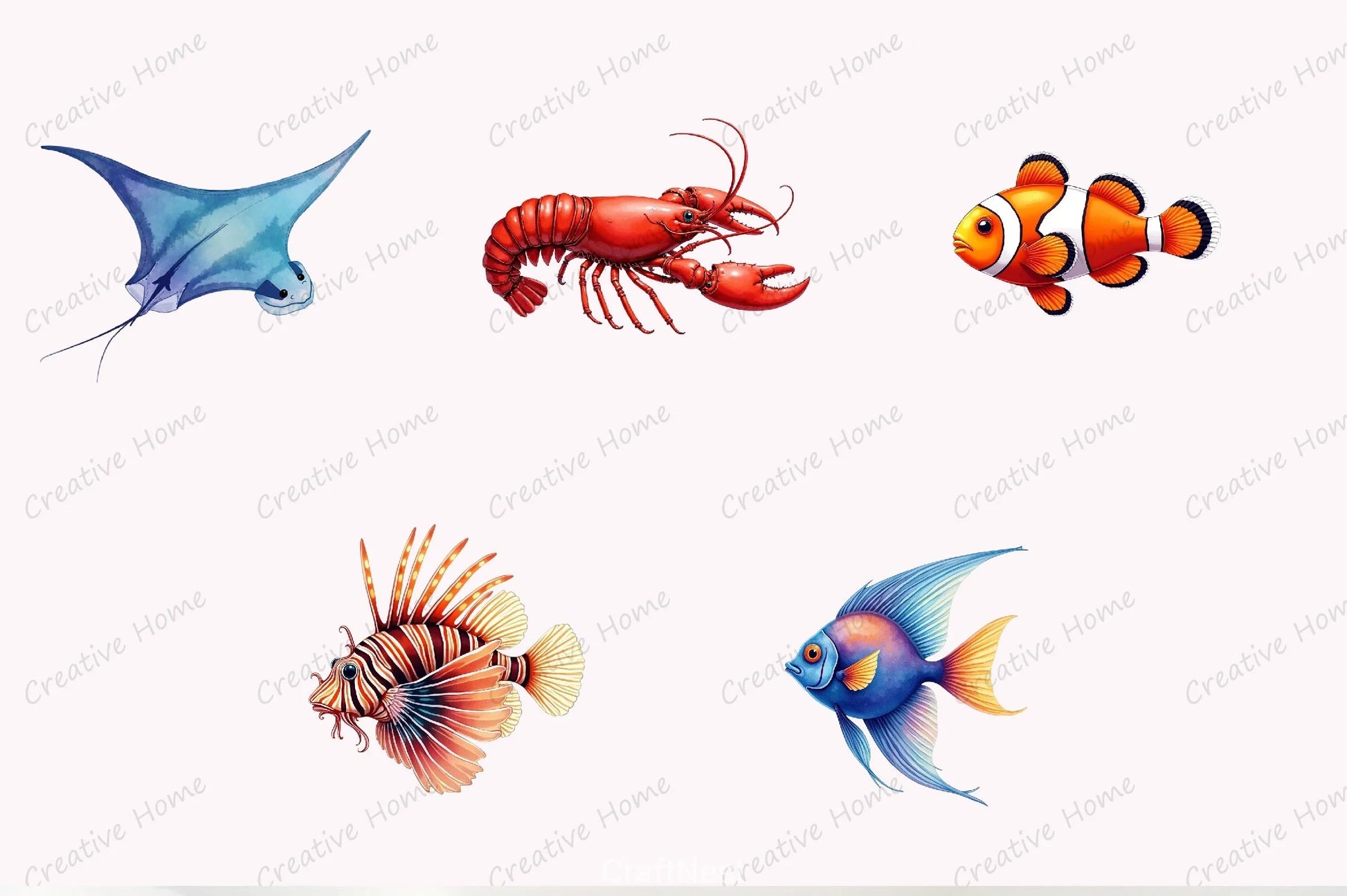 Underwater Animals Clipart Bundle - CraftNest - Digital Crafting and Art
