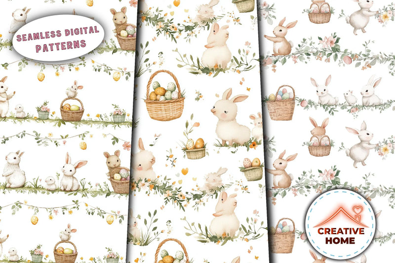 Easter Lambs Lilies Eggs Clipart Bundle - CraftNest - Digital Crafting and Art
