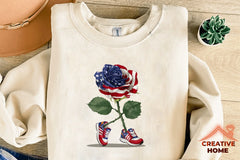 Patriotic Rose Running Shoes Clipart Bundle - CraftNest - Digital Crafting and Art