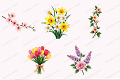 Spring Flowers Clipart Bundle 10 - CraftNest - Digital Crafting and Art