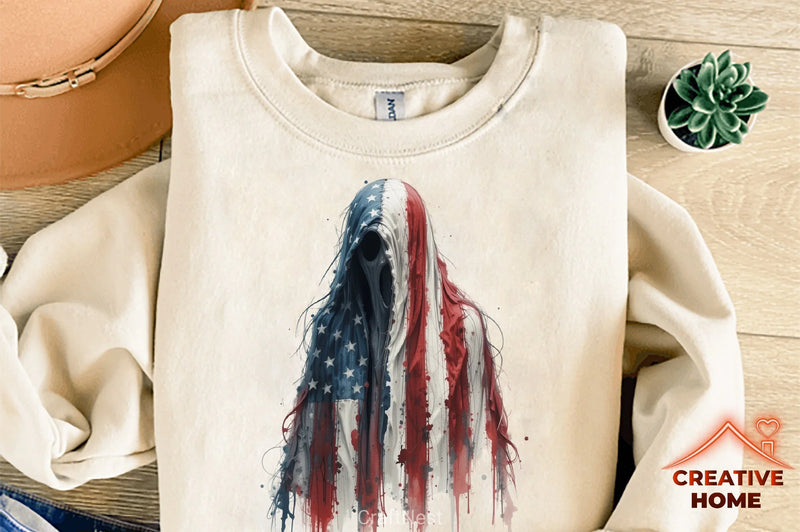 4th of July Gothic Ghost Clipart Bundle - CraftNest - Digital Crafting and Art