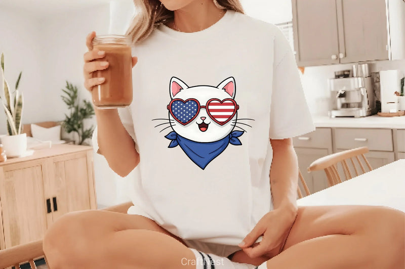 Patriotic Cat 4th July Clipart Bundle - CraftNest - Digital Crafting and Art