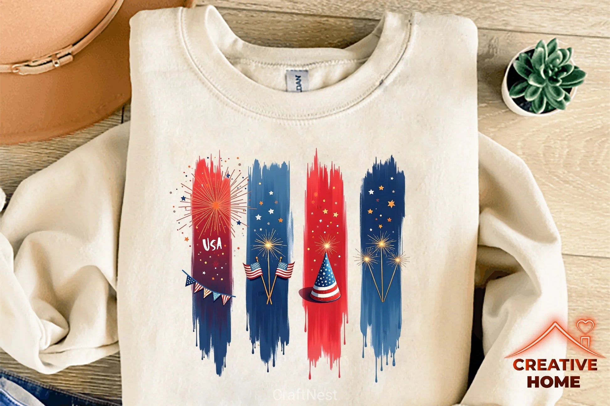 Patriotic Day Brushstrokes Clipart Bundle 1 - CraftNest - Digital Crafting and Art