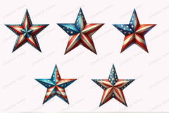 American Patriotic Star Clipart Bundle - CraftNest - Digital Crafting and Art