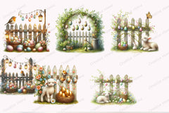 Easter Fence Clipart Bundle - CraftNest - Digital Crafting and Art