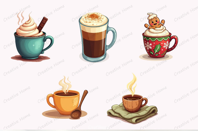 Fall Drinks Clipart Bundle - CraftNest - Digital Crafting and Art