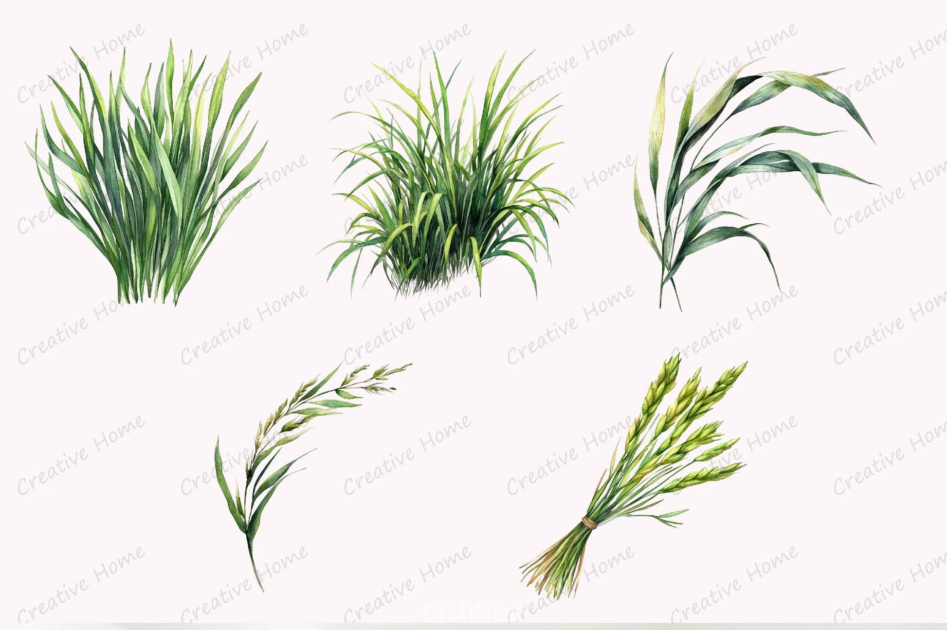 Grass Spring Clipart Bundle - CraftNest - Digital Crafting and Art