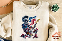 Patriotic Punk Skeleton Guitar Clipart Bundle - CraftNest - Digital Crafting and Art