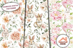 Easter Eggs Bunnies Flowers Clipart Bundle - CraftNest - Digital Crafting and Art