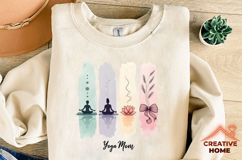 Yoga Mom Clipart Bundle - CraftNest - Digital Crafting and Art