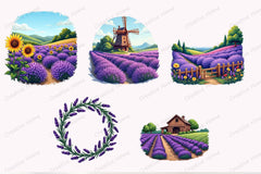 Countryside Lavender Clipart Bundle - CraftNest - Digital Crafting and Art