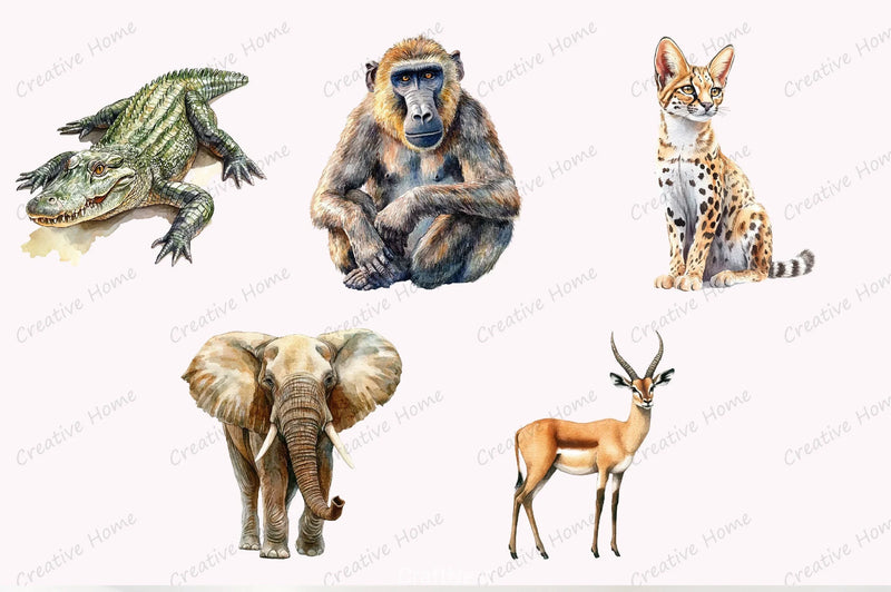 Safari Clipart Bundle - CraftNest - Digital Crafting and Art