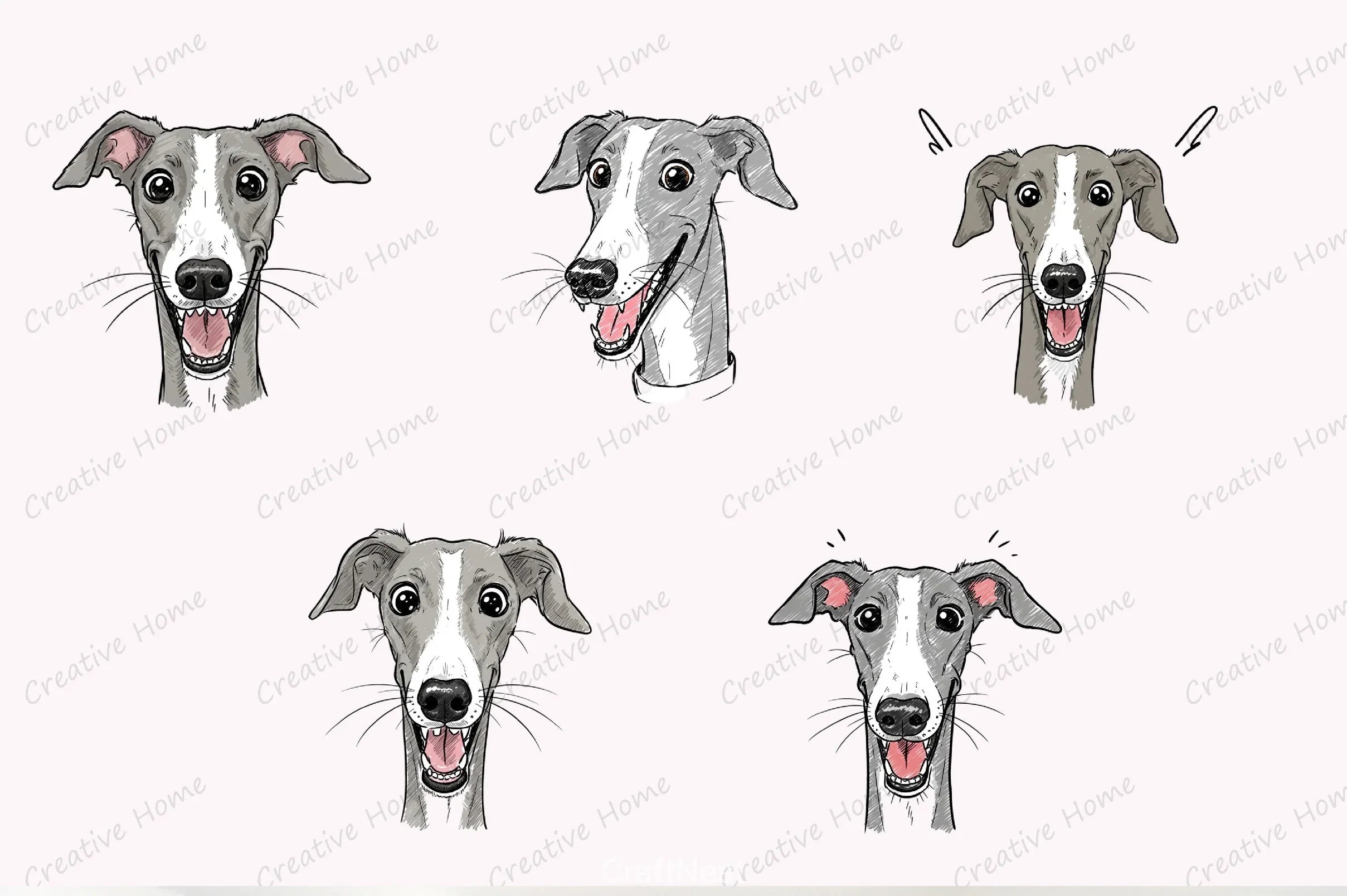 Funny Dog Clipart Bundle - CraftNest - Digital Crafting and Art