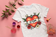 Mother's Day Heart Flowers Clipart Bundle - CraftNest - Digital Crafting and Art