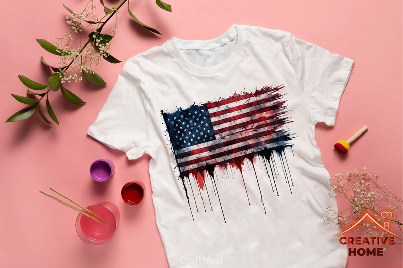 Gothic 4th July Flag Clipart Bundle - CraftNest - Digital Crafting and Art