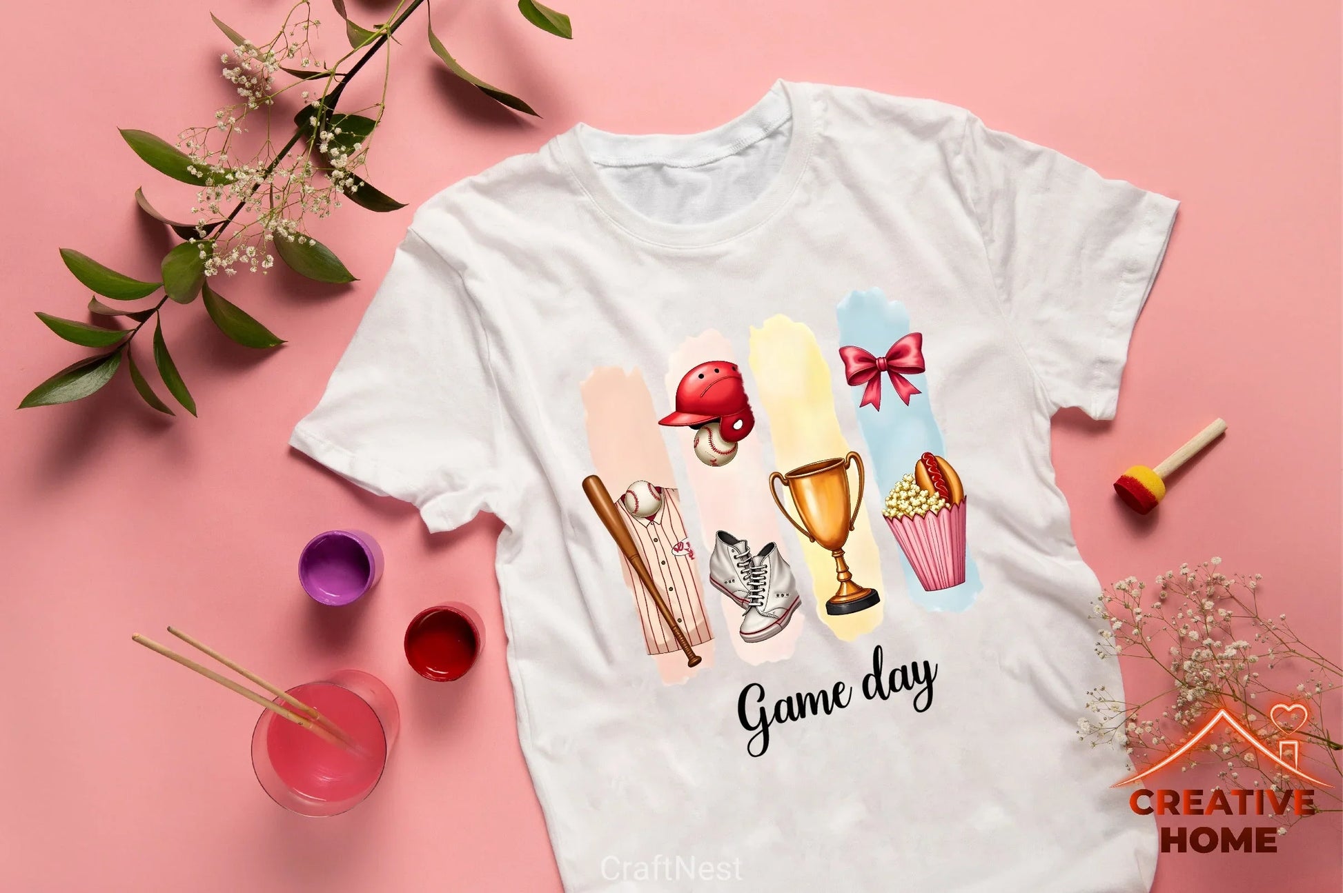 Baseball College Brushstrokes Clipart Bundle - CraftNest - Digital Crafting and Art