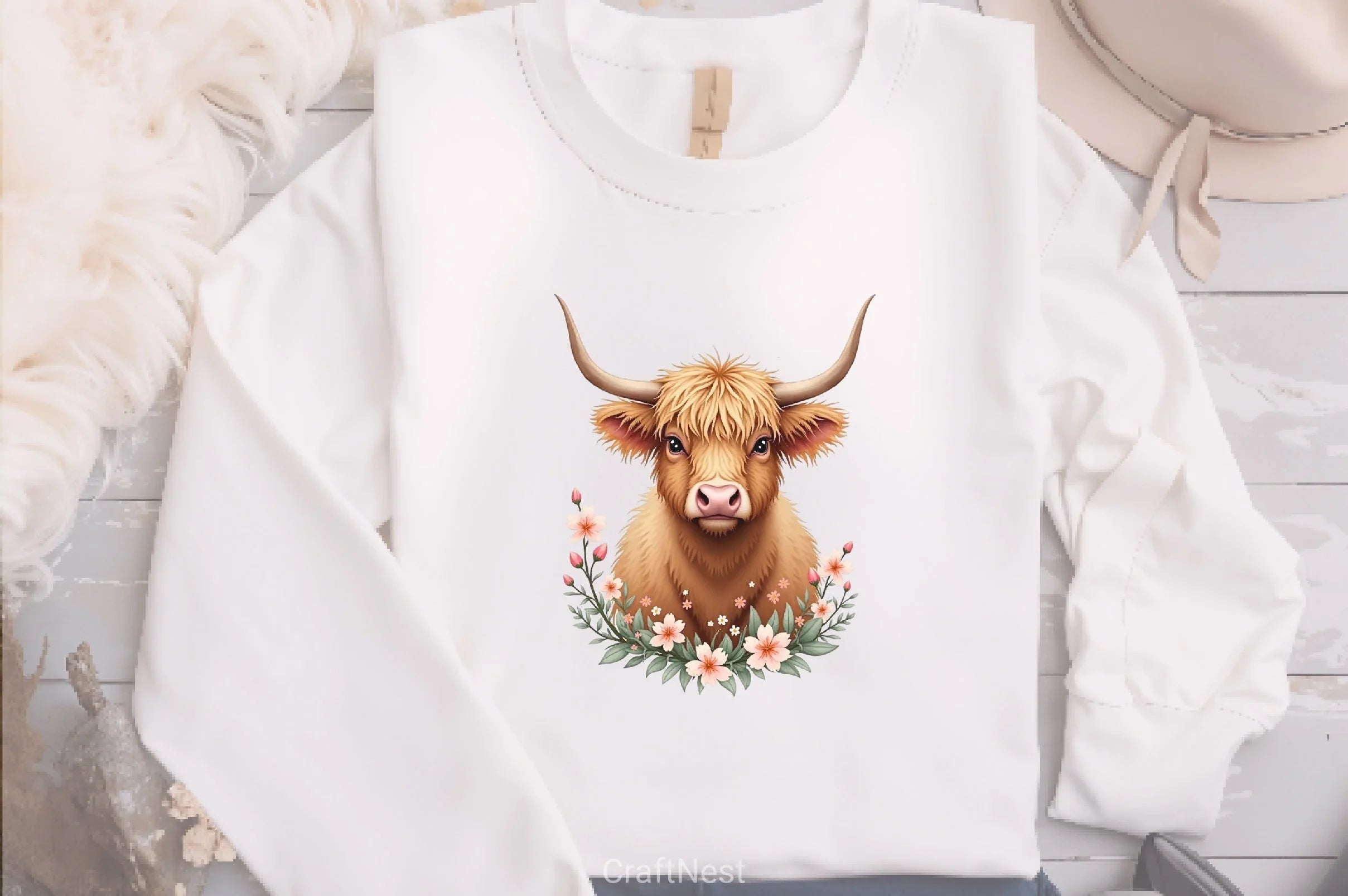 Vintage Spring Cow Clipart Bundle - CraftNest - Digital Crafting and Art