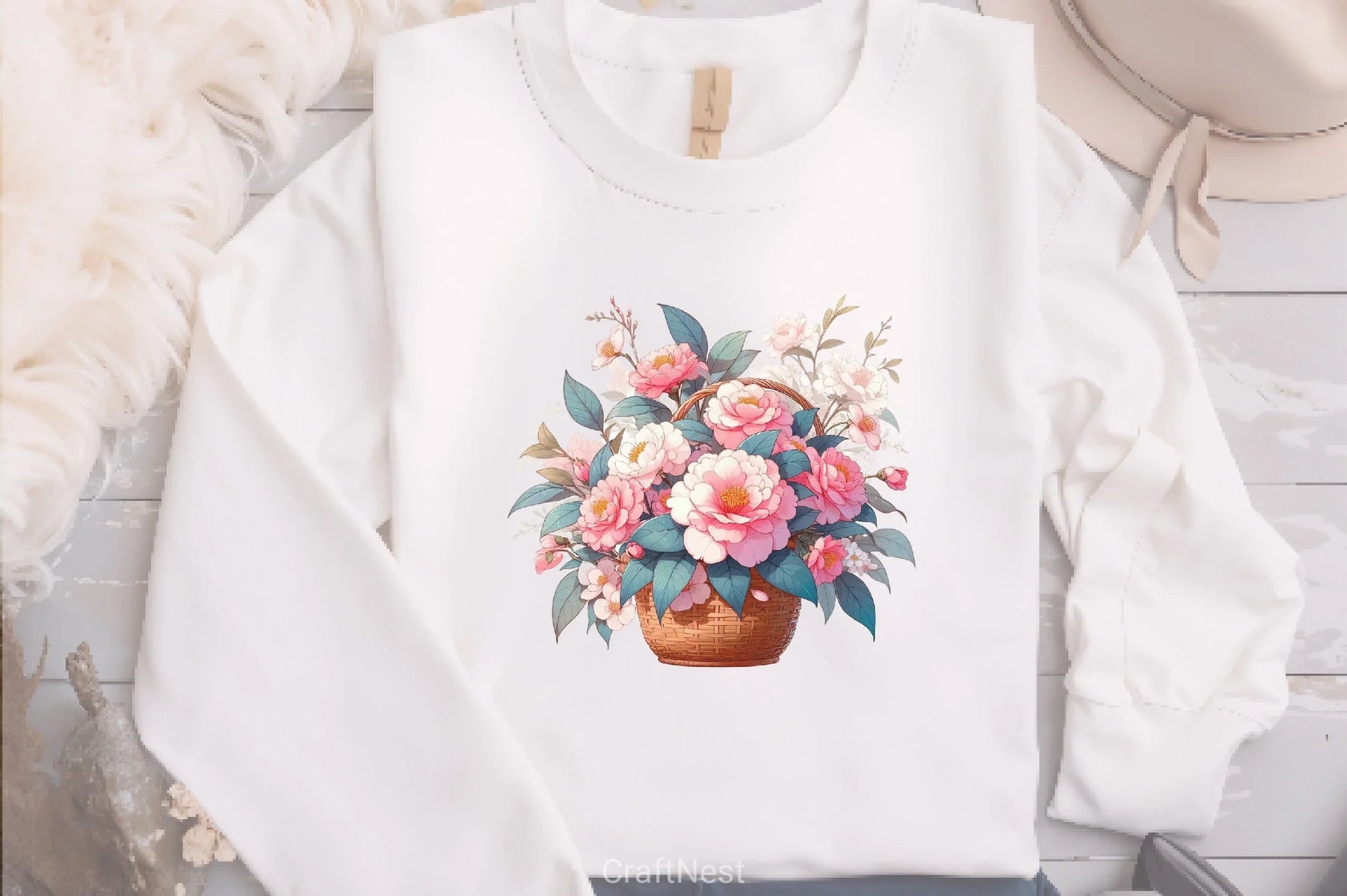 Spring Flower Basket Clipart Bundle 46 - CraftNest - Digital Crafting and Art