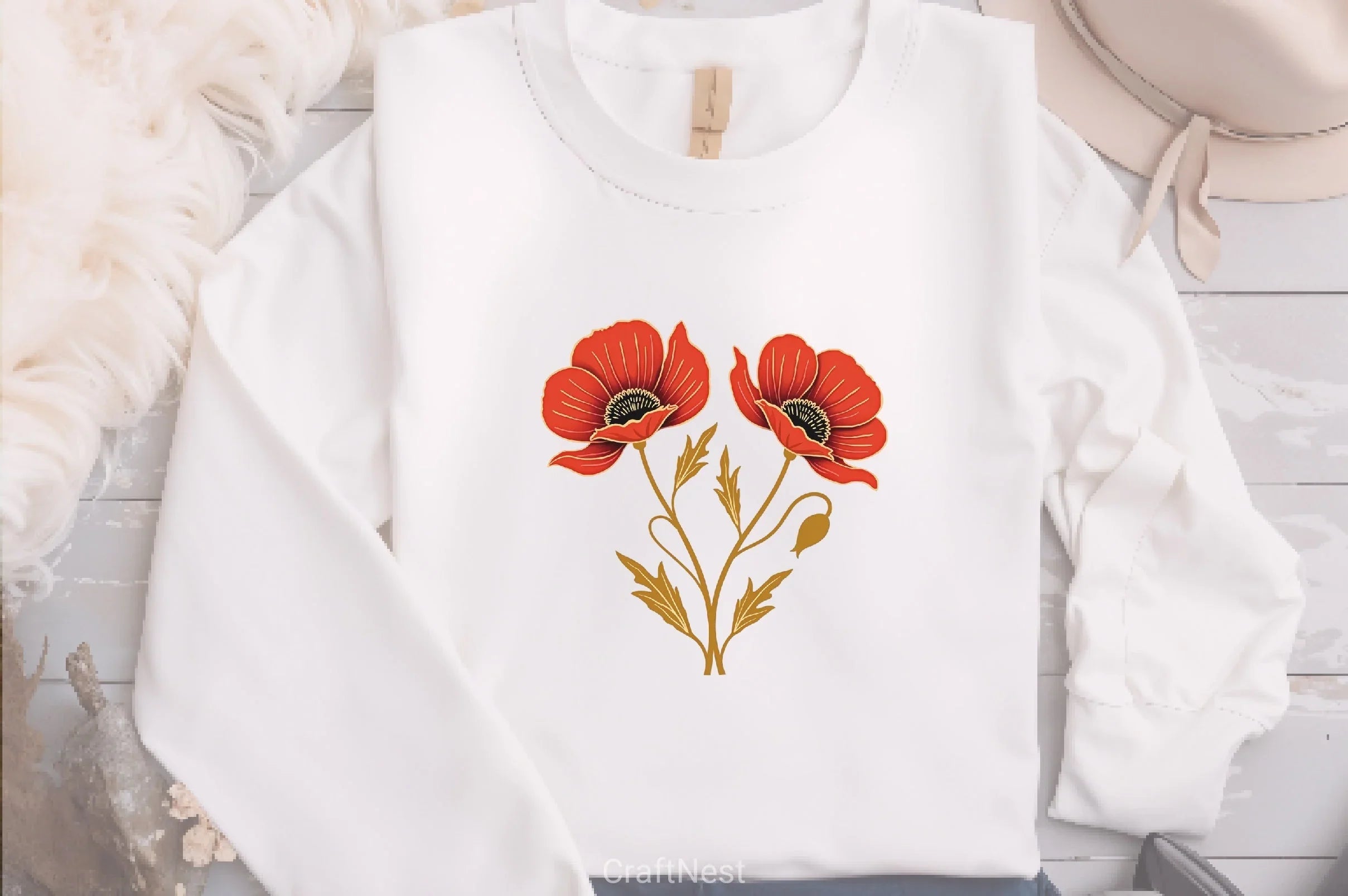 Spring Poppy Flower Clipart Bundle - CraftNest - Digital Crafting and Art