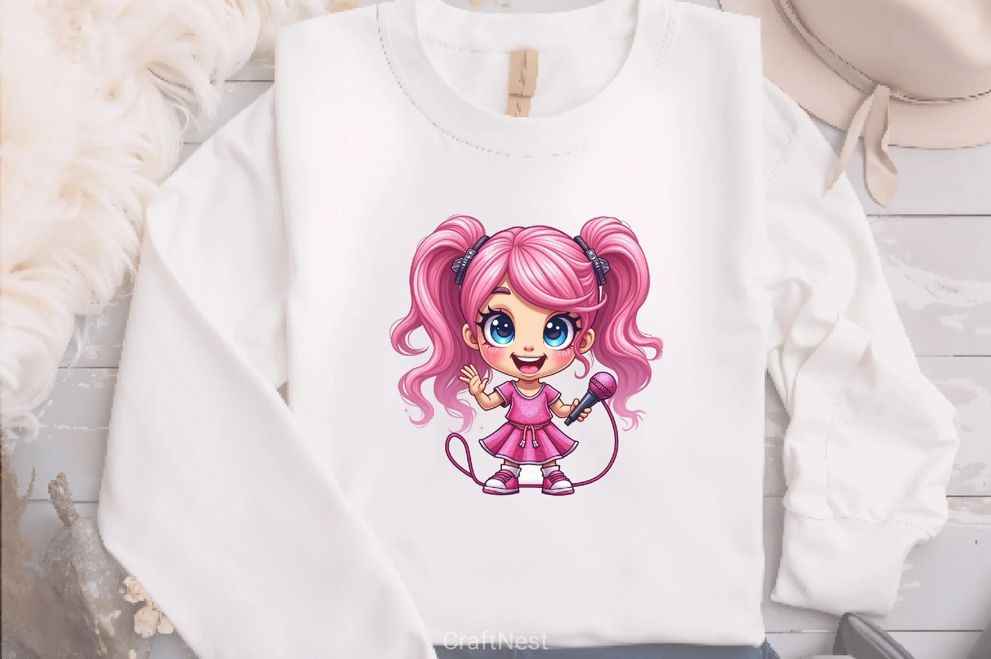 Glitter Pink Girl Clipart Bundle 4 - CraftNest - Digital Crafting and Art