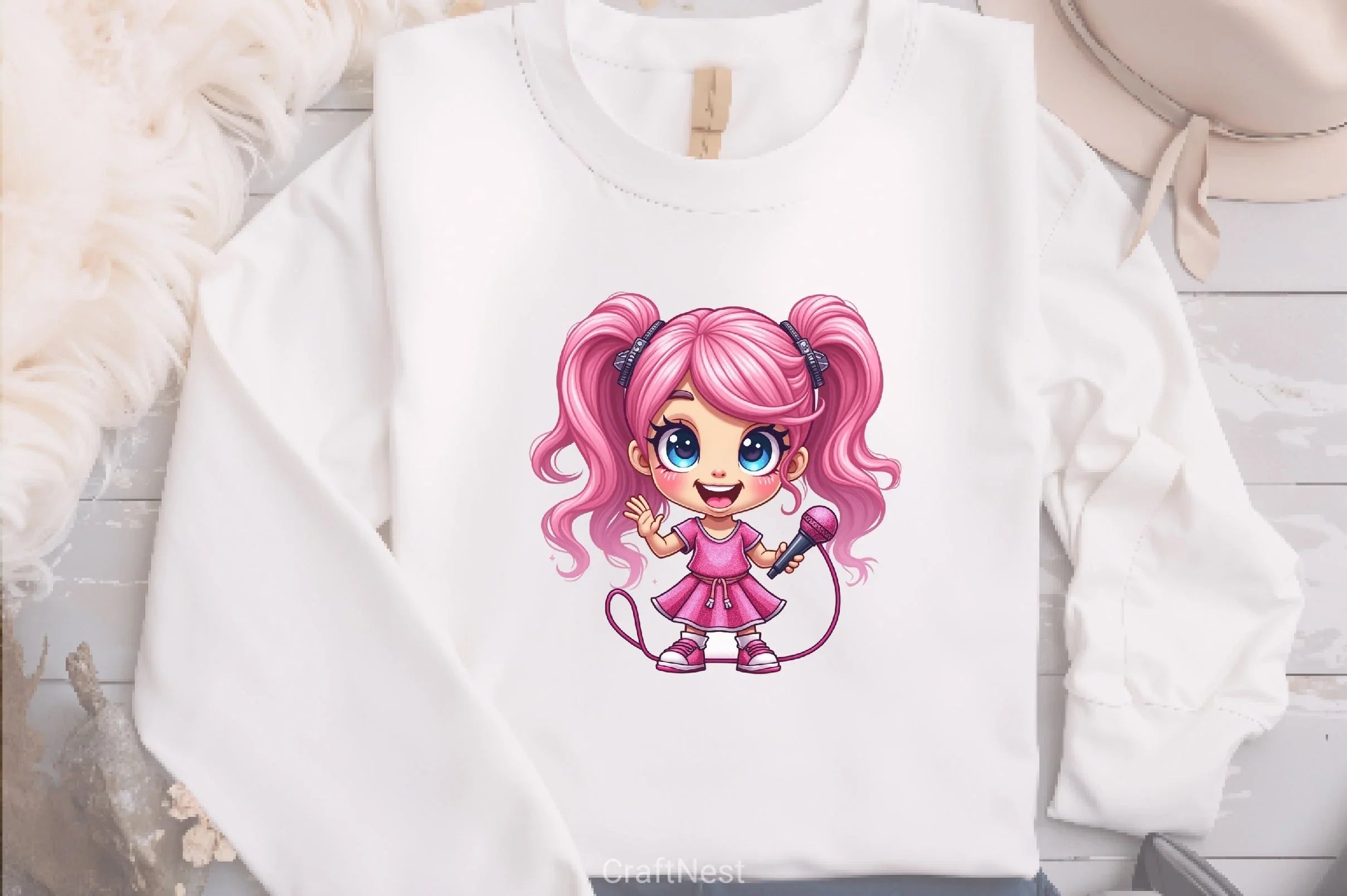 Glitter Pink Girl Clipart Bundle 4 - CraftNest - Digital Crafting and Art