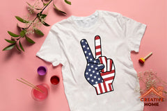 Patriotic Peace Hand Sign Clipart Bundle - CraftNest - Digital Crafting and Art