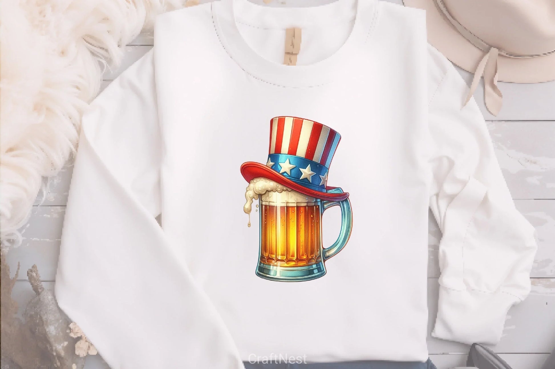 American Flag Beer Clipart Bundle - CraftNest - Digital Crafting and Art