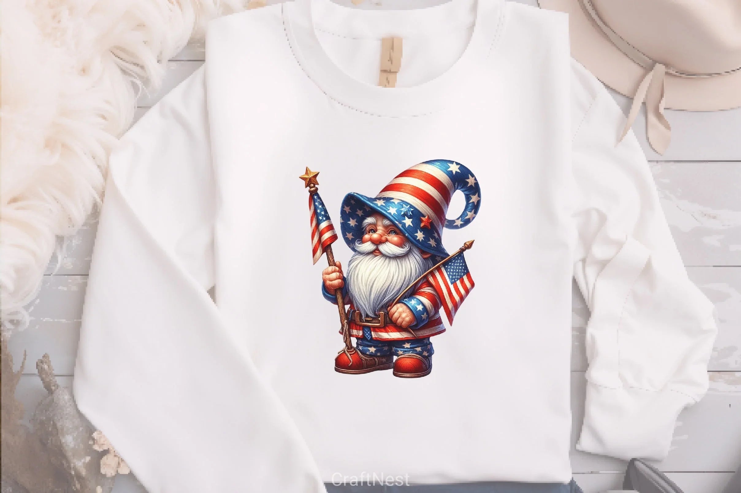 Patriotic Gnome Clipart Bundle 4 - CraftNest - Digital Crafting and Art