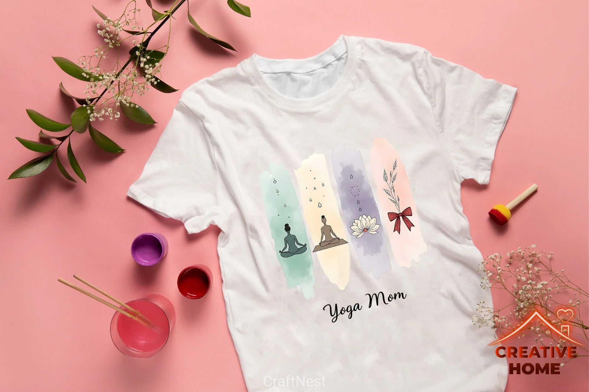 Yoga Mom Brushstrokes Clipart Bundle - CraftNest - Digital Crafting and Art