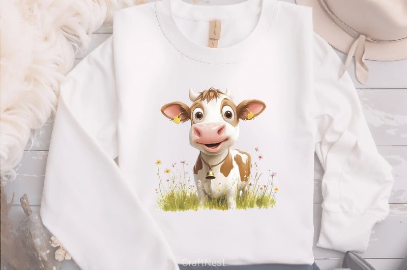 Cute Farm Animals Clipart Bundle - CraftNest - Digital Crafting and Art