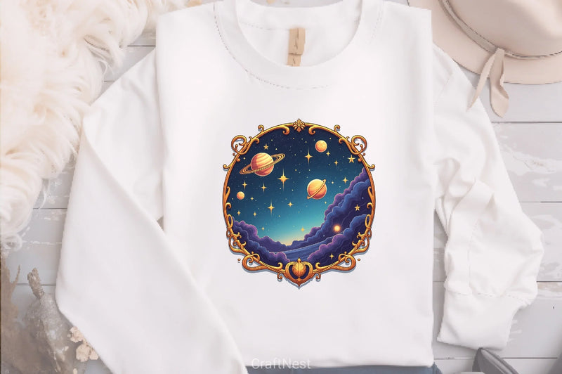 Vintage Celestial Art Nouveau Clipart Bundle - CraftNest - Digital Crafting and Art