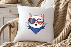Patriotic Cat 4th July Clipart Bundle - CraftNest - Digital Crafting and Art