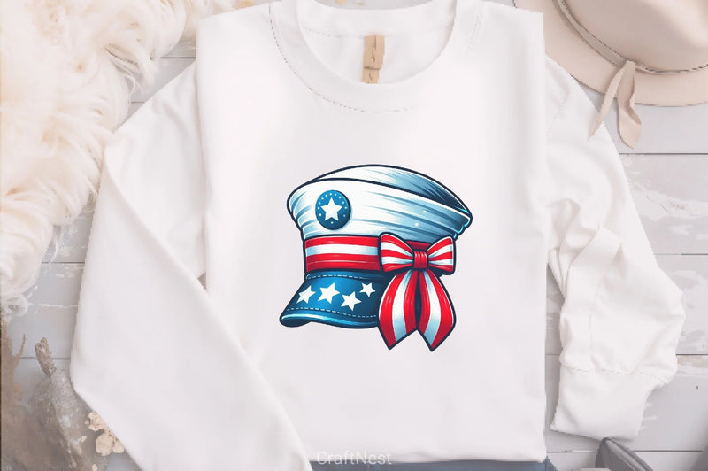 4th of July Hat USA Patriotic Clipart Bundle - CraftNest - Digital Crafting and Art